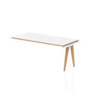 dynamic Oslo Desk Extension Rectangular White Wooden Legs 1,600 (W) x 800 (D) x 750 (H) mm MFC (Melamine Faced Chipboard)