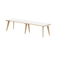 dynamic Computer Desk Oslo OSR214WHT White 2800 mm x 800 mm x 730 mm