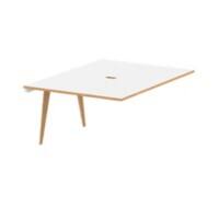 dynamic Oslo Desk Extension Rectangular White Wooden Legs 1,200 (W) x 1,600 (D) x 750 (H) mm MFC (Melamine Faced Chipboard)
