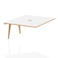 dynamic Oslo Desk Extension Rectangular White Wooden Legs 1,600 (W) x 1,600 (D) x 750 (H) mm MFC (Melamine Faced Chipboard)