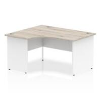 dynamic Impulse Left Hand Desk Rectangular Grey Oak Base panel 1,400 (W) x 1,200 (D) x 730 (H) mm MFC (Melamine Faced Chipboard)