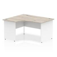 dynamic Impulse Ergonomic Desk Rectangular Oak MFC White 1,400 x 1,200 x 730 mm