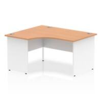 dynamic Impulse Ergonomic Desk Rectangular Oak MFC White 1,400 x 1,200 x 730 mm