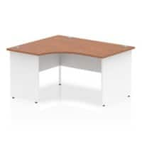 dynamic Impulse Ergonomic Desk Rectangular Walnut MFC White 1,400 x 1,200 x 730 mm