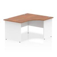 dynamic Impulse Ergonomic Desk Rectangular Walnut MFC White 1,400 x 1,200 x 730 mm