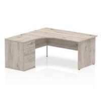 dynamic Ergonomic Desk Impulse IWSLC166PEGRY Grey Oak 1600 mm x 600 mm x 730 mm