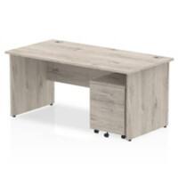 dynamic Ergonomic Desk Impulse IWSSP1652GRY Grey Oak 1600 mm x 800 mm x 730 mm