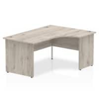 dynamic Impulse Right Hand Desk Rectangular Grey Oak Base panel 1,600 (W) x 1,200 (D) x 730 (H) mm MFC (Melamine Faced Chipboard)