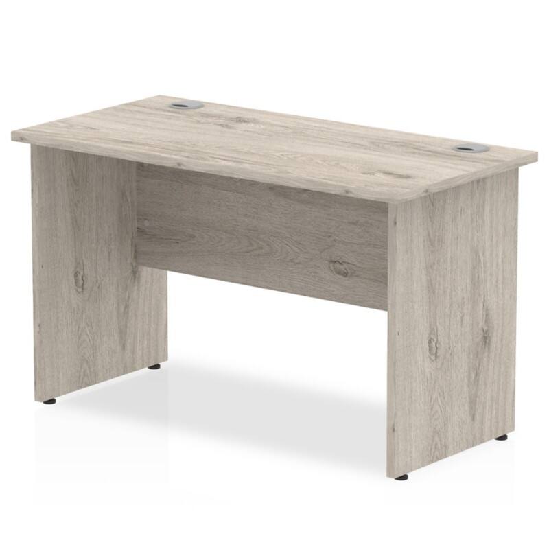 dynamic Impulse Office Desk Rectangular Grey Oak Base panel 1,200 (W) x 600 (D) x 730 (H) mm MFC (Melamine Faced Chipboard)