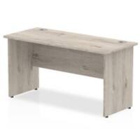 dynamic Impulse Office Desk Rectangular Grey Oak Base panel 1,400 (W) x 600 (D) x 730 (H) mm MFC (Melamine Faced Chipboard)