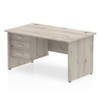 dynamic Ergonomic Desk Impulse MIRDP16FP3GRY Grey Oak 1600 mm x 800 mm x 730 mm