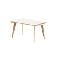 dynamic Ergonomic Desk Oslo OSS12WHT White / Natural Wood 1200 mm x 800 mm x 730 mm