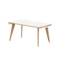 dynamic Ergonomic Desk Oslo OSS16WHT White / Natural Wood 1600 mm x 800 mm x 730 mm