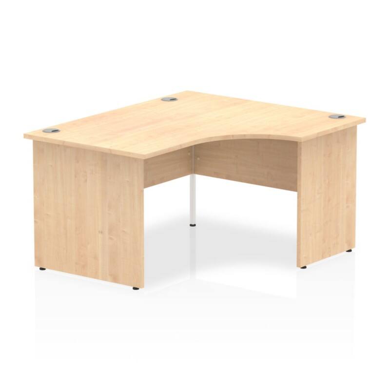 dynamic Impulse Right Hand Desk Corner Maple Base panel 1,400 (W) x 1,200 (D) x 730 (H) mm MFC (Melamine Faced Chipboard)