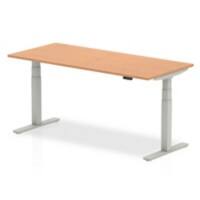 dynamic Air Height Adjustable Sit Stand Desk Rectangular Oak T-Foot 1,800 (W) x 800 (D) x 665 (H) mm MFC (Melamine Faced Chipboard)
