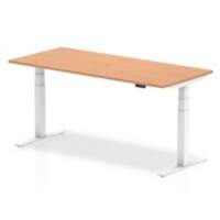 dynamic Air Height Adjustable Sit Stand Desk Rectangular Oak T-Foot 1,800 (W) x 800 (D) x 665 (H) mm MFC (Melamine Faced Chipboard)