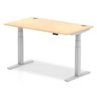 dynamic Air Height Adjustable Sit Stand Desk Rectangular Maple T-Foot 1,400 (W) x 800 (D) x 665 (H) mm MFC (Melamine Faced Chipboard)