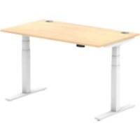 dynamic Air Sit Stand Desk Rectangular Maple T-Foot 1,400 (W) x 800 (D) x 665 (H) mm MFC (Melamine Faced Chipboard)