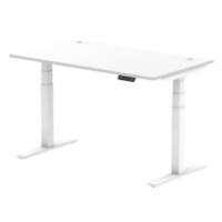 dynamic Air Height Adjustable Sit Stand Desk Rectangular White T-Foot 1,400 (W) x 800 (D) x 665 (H) mm MFC (Melamine Faced Chipboard)