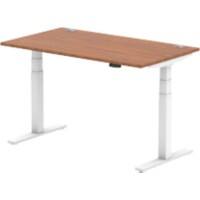 dynamic Air Sit Stand Desk Rectangular Walnut T-Foot 1,400 (W) x 800 (D) x 665 (H) mm MFC (Melamine Faced Chipboard)