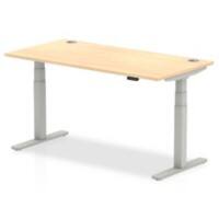 dynamic Air Height Adjustable Sit Stand Desk Rectangular Maple T-Foot 1,600 (W) x 800 (D) x 665 (H) mm MFC (Melamine Faced Chipboard)