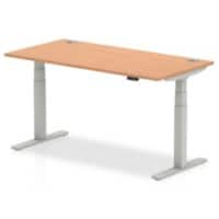 dynamic Air Height Adjustable Sit Stand Desk Rectangular Oak T-Foot 1,600 (W) x 800 (D) x 665 (H) mm MFC (Melamine Faced Chipboard)