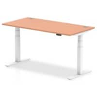 dynamic Air Height Adjustable Sit Stand Desk Rectangular Beech T-Foot 1,600 (W) x 800 (D) x 665 (H) mm MFC (Melamine Faced Chipboard)