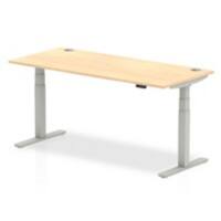 dynamic Air Height Adjustable Sit Stand Desk Rectangular Maple T-Foot 1,800 (W) x 800 (D) x 665 (H) mm MFC (Melamine Faced Chipboard)