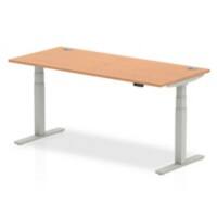 dynamic Air Height Adjustable Sit Stand Desk Rectangular Oak T-Foot 1,800 (W) x 800 (D) x 665 (H) mm MFC (Melamine Faced Chipboard)