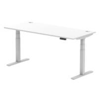 dynamic Air Height Adjustable Sit Stand Desk Rectangular White T-Foot 1,800 (W) x 800 (D) x 665 (H) mm MFC (Melamine Faced Chipboard)