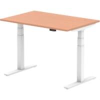 dynamic Air Sit Stand Desk Rectangular Beech T-Foot 1,200 (W) x 800 (D) x 665 (H) mm MFC (Melamine Faced Chipboard)