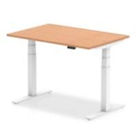 dynamic Air Height Adjustable Sit Stand Desk Rectangular Oak T-Foot 1,200 (W) x 800 (D) x 665 (H) mm MFC (Melamine Faced Chipboard)
