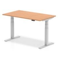 dynamic Air Height Adjustable Sit Stand Desk Rectangular Oak T-Foot 1,400 (W) x 800 (D) x 665 (H) mm MFC (Melamine Faced Chipboard)