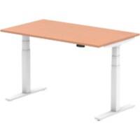 dynamic Air Sit Stand Desk Rectangular Beech T-Foot 1,400 (W) x 800 (D) x 665 (H) mm MFC (Melamine Faced Chipboard)
