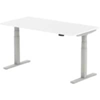 dynamic Air Height Adjustable Sit Stand Desk Rectangular White T-Foot 1,600 (W) x 800 (D) x 665 (H) mm MFC (Melamine Faced Chipboard)