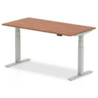 dynamic Air Height Adjustable Sit Stand Desk Rectangular Walnut T-Foot 1,600 (W) x 800 (D) x 665 (H) mm MFC (Melamine Faced Chipboard)