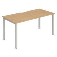 dynamic Evolve Plus Bench Desk Rectangular Beech H-Frame 1,400 (W) x 800 (D) x 750 (H) mm MFC (Melamine Faced Chipboard)