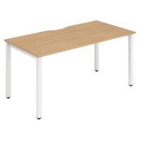 dynamic Evolve Plus Bench Desk Rectangular Beech H-Frame 1,400 (W) x 800 (D) x 750 (H) mm MFC (Melamine Faced Chipboard)