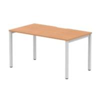 dynamic Evolve Plus Bench Desk Rectangular Oak H-Frame 1,400 (W) x 800 (D) x 750 (H) mm MFC (Melamine Faced Chipboard)