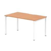 dynamic Evolve Plus Bench Desk Rectangular Oak H-Frame 1,400 (W) x 800 (D) x 750 (H) mm MFC (Melamine Faced Chipboard)