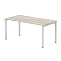 dynamic Evolve Plus Bench Desk Rectangular Grey Oak H-Frame 1,600 (W) x 800 (D) x 750 (H) mm MFC (Melamine Faced Chipboard)