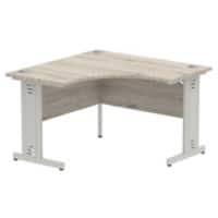 dynamic Impulse Corner Desk Rectangular Grey Oak Cantilever 1,200 (W) x 1,200 (D) x 730 (H) mm MFC (Melamine Faced Chipboard)