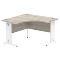 dynamic Impulse Corner Desk Rectangular Grey Oak Cantilever 1,200 (W) x 1,200 (D) x 730 (H) mm MFC (Melamine Faced Chipboard)