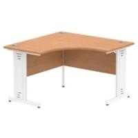 dynamic Impulse Corner Desk Rectangular Oak Cantilever 1,200 (W) x 1,200 (D) x 730 (H) mm MFC (Melamine Faced Chipboard)