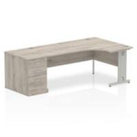 dynamic Ergonomic Desk Impulse IWSRC188WCMGRY Grey Oak 2230 mm x 800 mm x 730 mm