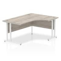dynamic Impulse Right Hand Desk Rectangular Grey Oak Cantilever 1,600 (W) x 1,200 (D) x 730 (H) mm MFC (Melamine Faced Chipboard)