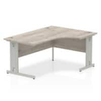 dynamic Impulse Right Hand Desk Rectangular Grey Oak Cantilever 3 Drawers 1,600 (W) x 1,200 (D) x 730 (H) mm MFC (Melamine Faced Chipboard)
