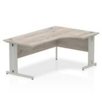 dynamic Impulse Right Hand Desk Rectangular Grey Oak Cantilever 1,800 (W) x 1,200 (D) x 730 (H) mm MFC (Melamine Faced Chipboard)