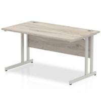 dynamic Impulse Office Desk Rectangular Grey Oak Cantilever 3 Drawers 1,400 (W) x 800 (D) x 730 (H) mm MFC (Melamine Faced Chipboard)