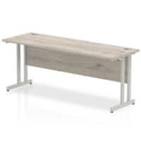 dynamic Impulse Office Desk Rectangular Grey Oak Cantilever 1,800 (W) x 600 (D) x 730 (H) mm MFC (Melamine Faced Chipboard)